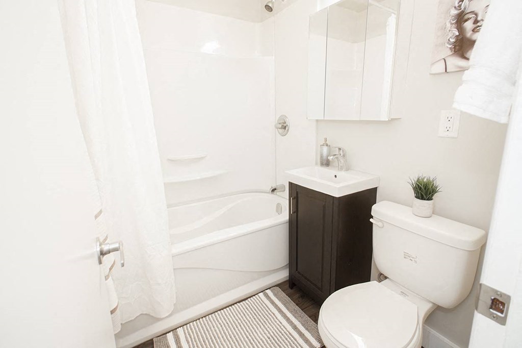 Renovated Bathroom at 2075 Portage Avenue, Winnipeg, MB.