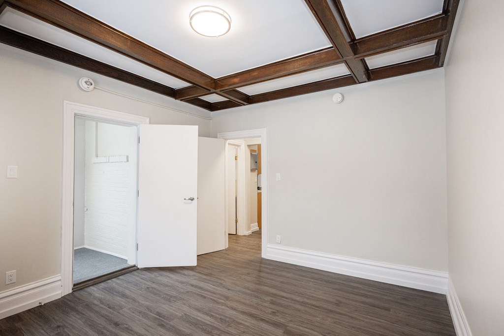 A bedroom at 117 Bryce Two-Bedroom Suite for rent in Winnipeg