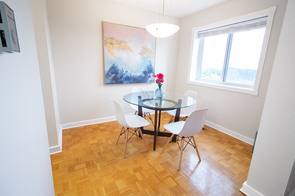 Elegant Dining Space at 1310 Archibald Apartments, Winnipeg, MB R2J 0Z4