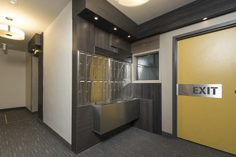Foyer with Mailboxes at 700 Corydon Apartment, Apartments for Rent in Winnipeg