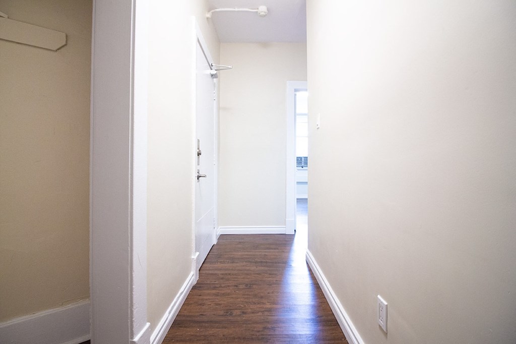 Hallway at Two-bedroom suite for rent in Winnipeg