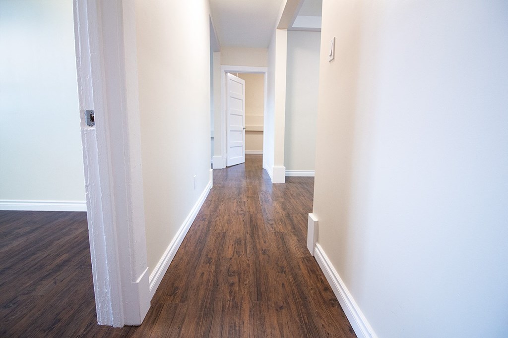 Hallway at 105 Clarke Apartment Suites for rent in Downtown winnipeg