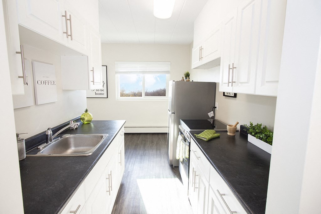Renovated Kitchen at 2075 Portage Avenue, Winnipeg, MB.