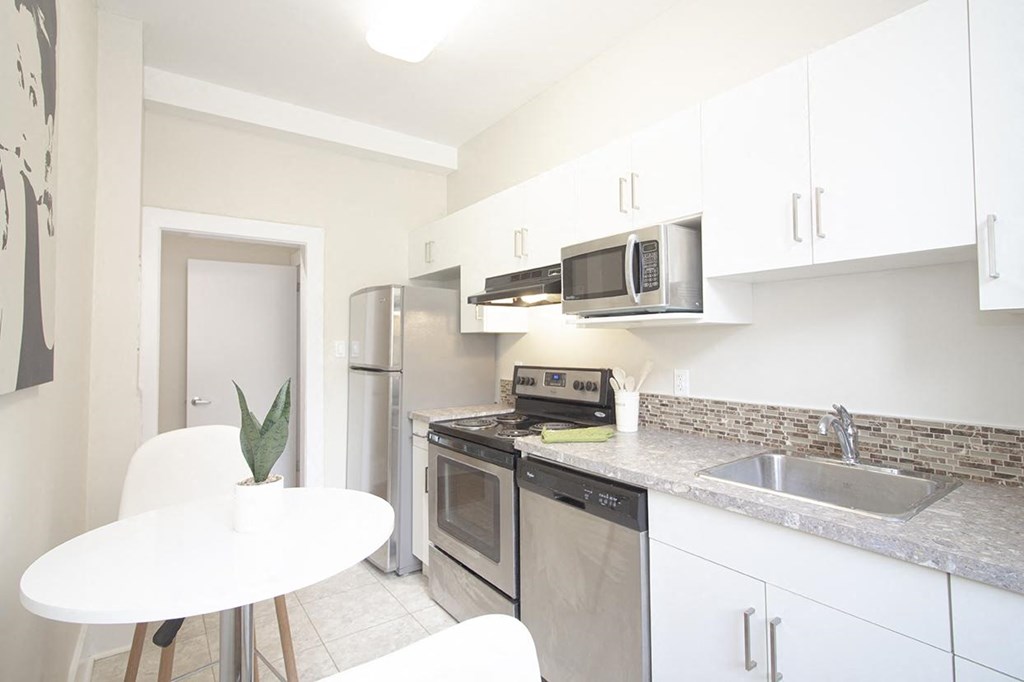 Kitchen at 105 Clarke Apartment Suites for rent in Winnipeg