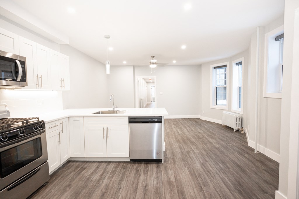 A kitchen at a two-bedroom suite for rent in Winnipeg, Manitoba, Canada