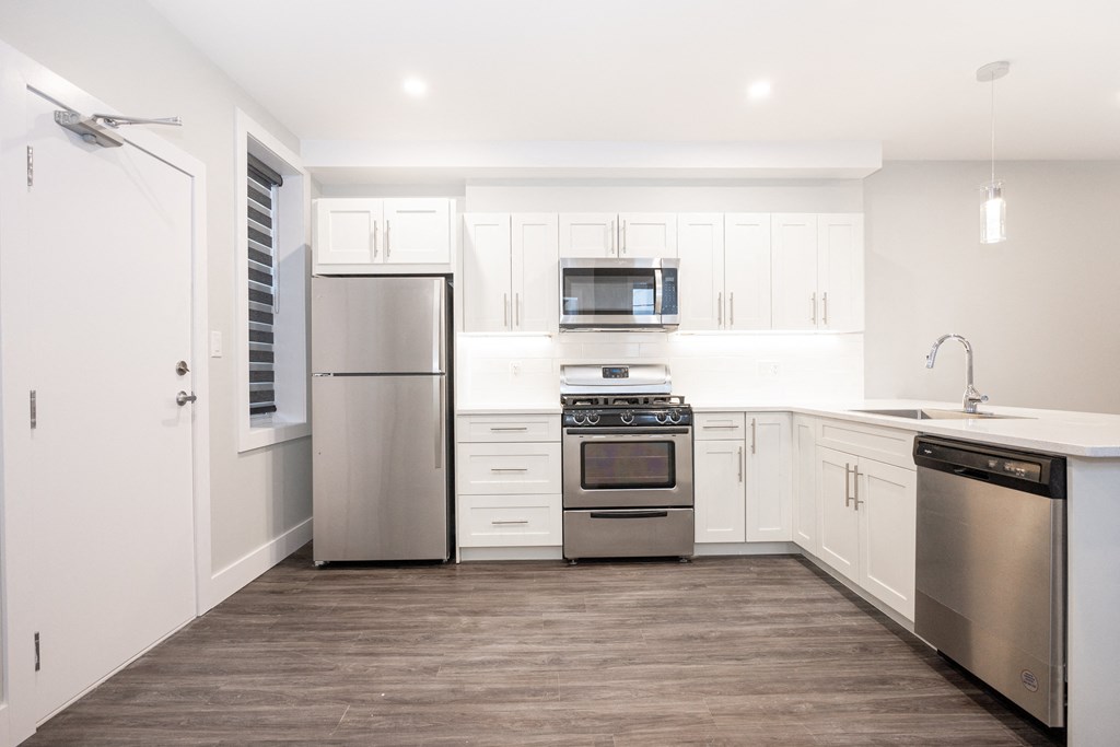 A kitchen at a two-bedroom suite for rent in Winnipeg