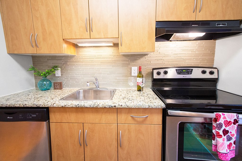 Kitchens With High-Quality Countertops at 1310 Archibald Apartments, Winnipeg, MB R2J 0Z4