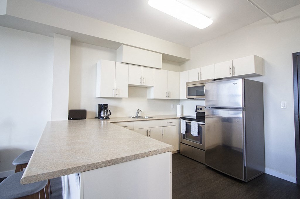 Kitchen at 300 Tache Apartment Suites for rent