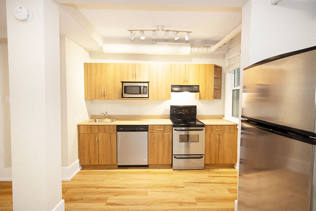 Kitchen at 980 Wolseley Apartment Suites