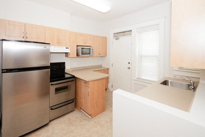 Kitchen at 573 Warsaw Apartments for rent in Manitoba