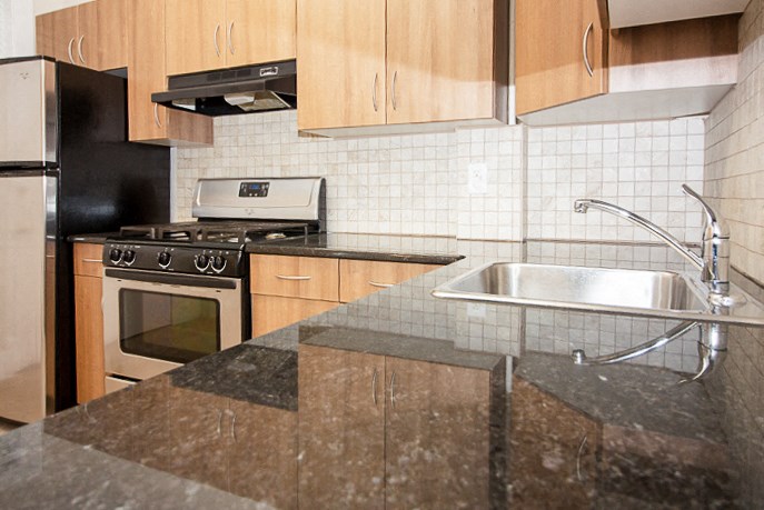 Kitchen at 883 Grosvenor Luxury Apartments for rent in Manitoba, Canada