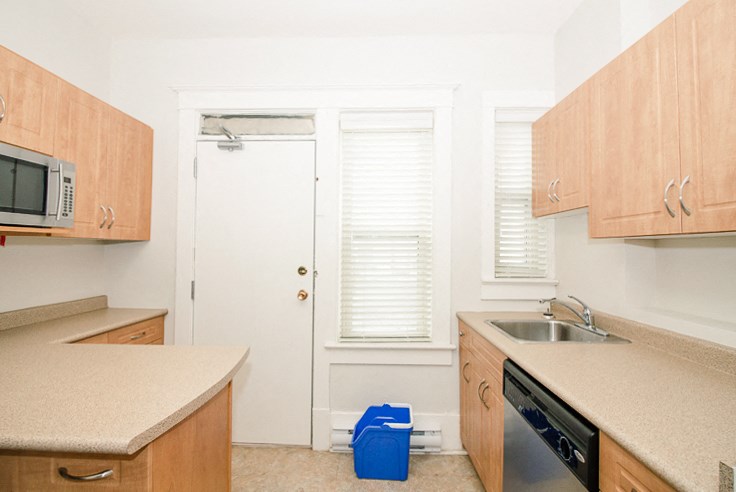 Kitchen at 573 Warsaw Apartments for rent in Winnipeg, MB