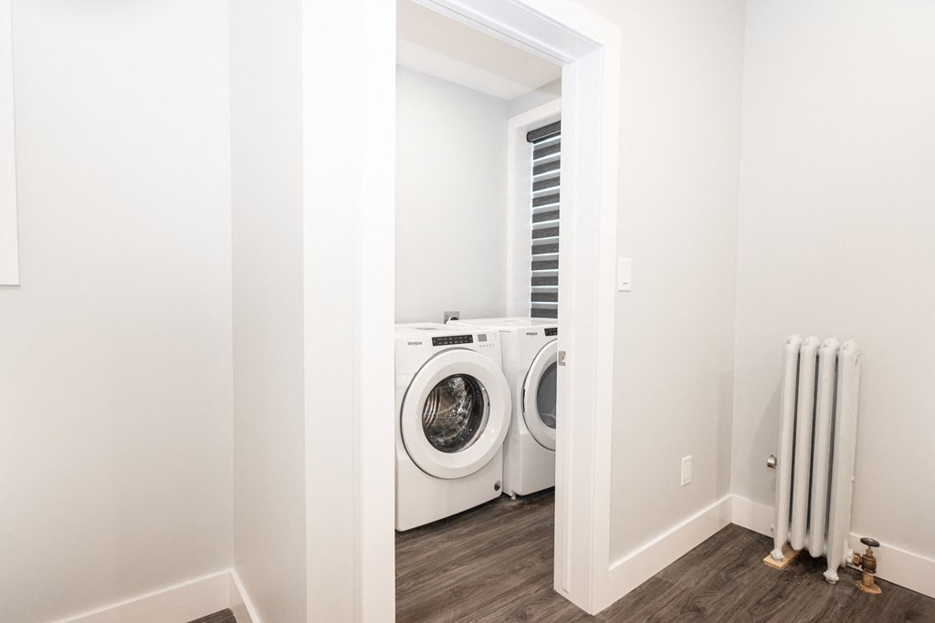 In-Suite Washer and Dryer at a two-bedroom suite for rent in Winnipeg