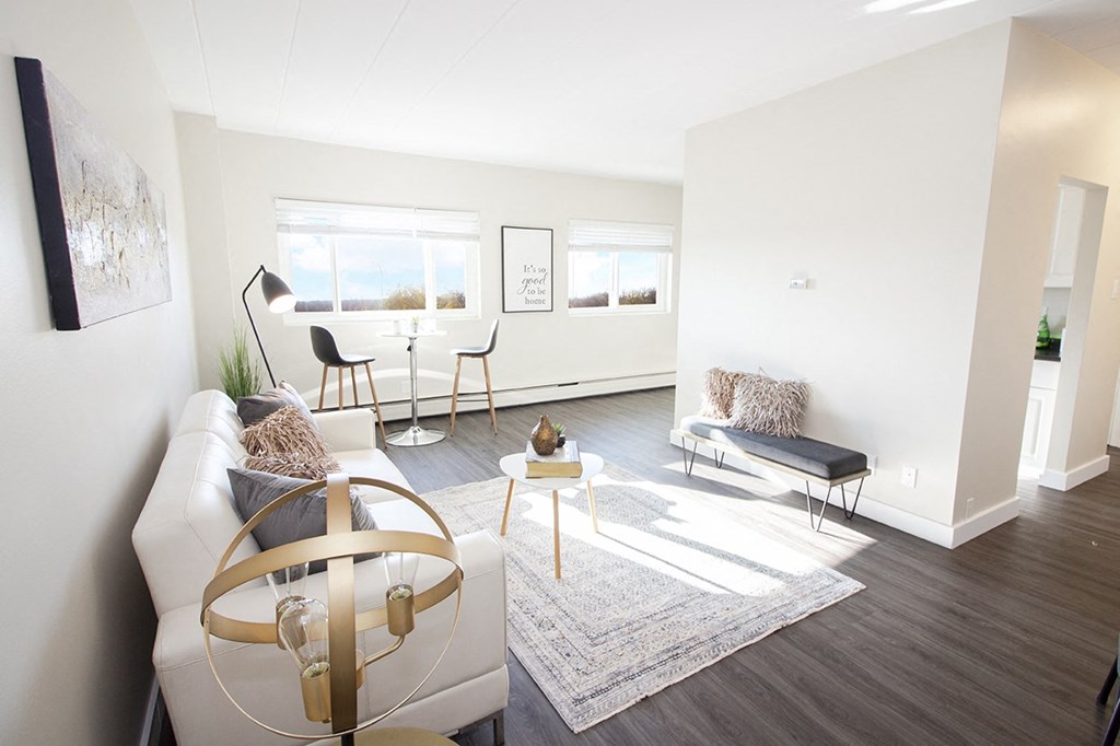 Renovated Livingroom at 2075 Portage Avenue, Winnipeg, MB.