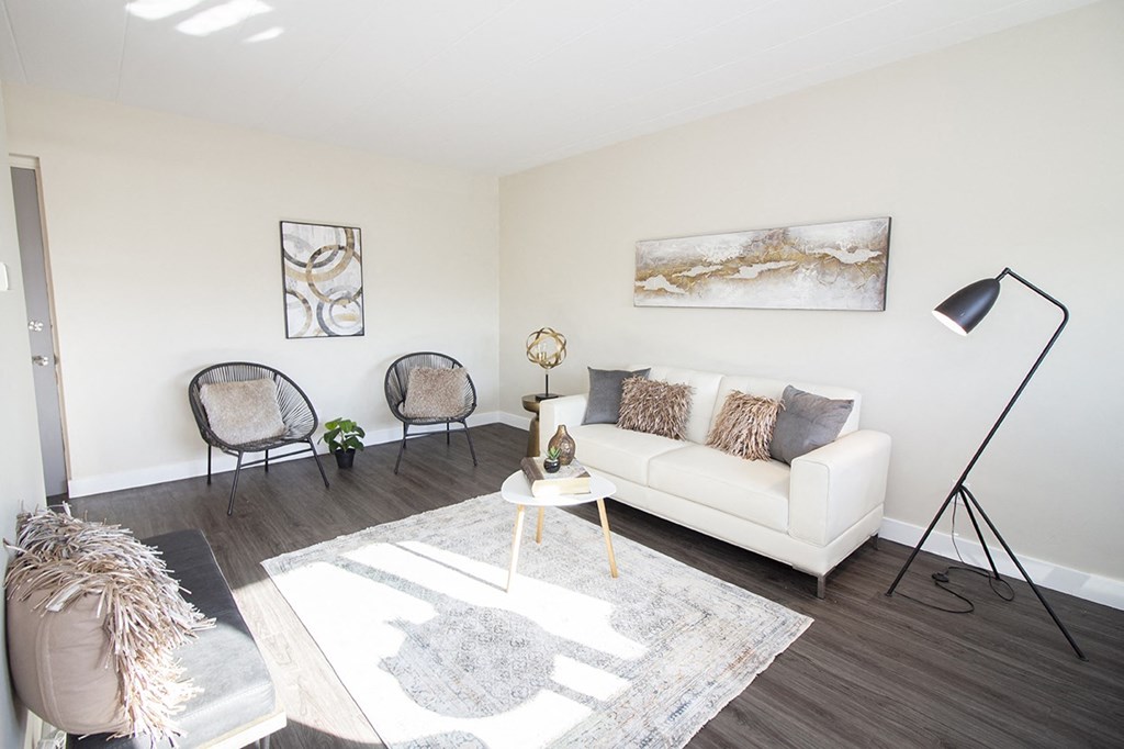 Renovated Livingroom at 2075 Portage Avenue, Winnipeg, MB.