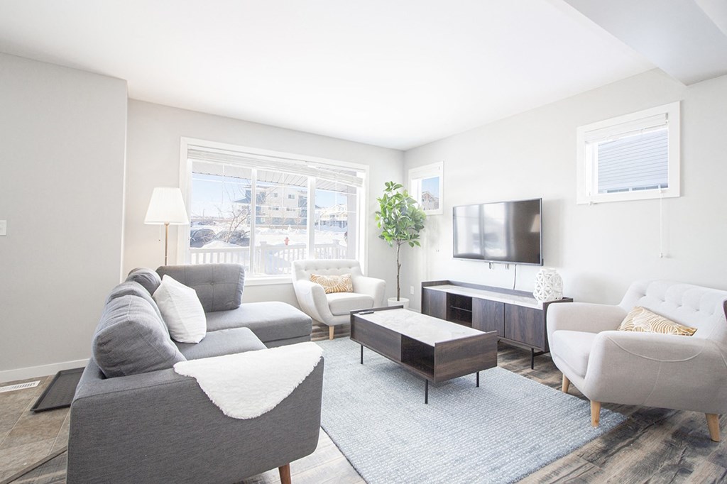 Living room at 100 Southview Apartments for rent