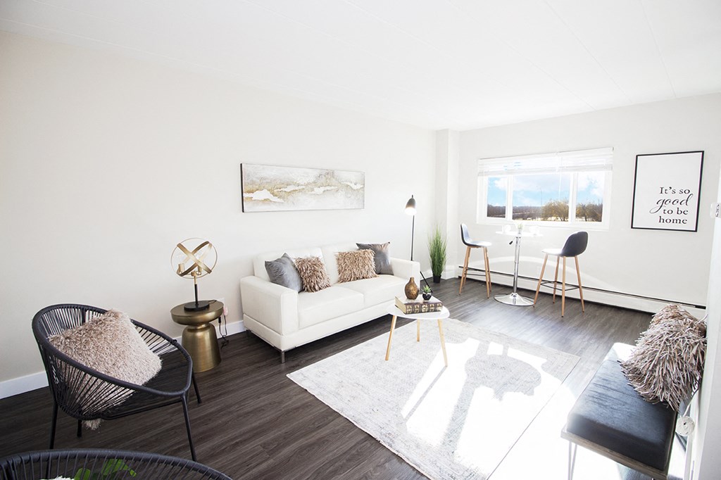 Renovated Livingroom at 2075 Portage Avenue, Winnipeg, MB.