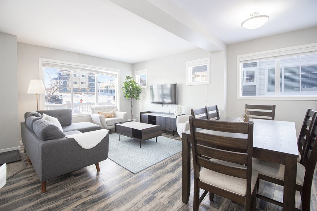 Living room at 100 Southview Apartments for rent in Manitoba
