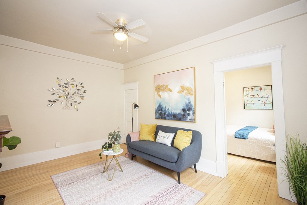 Living room at 745 Wolseley Apartments for rent in Winnipeg, Manitoba