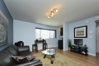 Living Room With Dining Area Studio Apartment at 340 Assiniboine Apartment - Photo Gallery 4