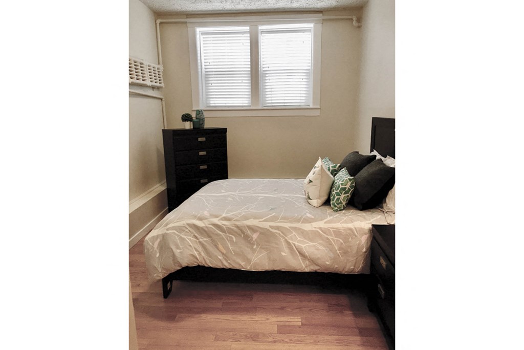 Bedroom at 641 Westminster Apartment Suites for rent in Winnipeg