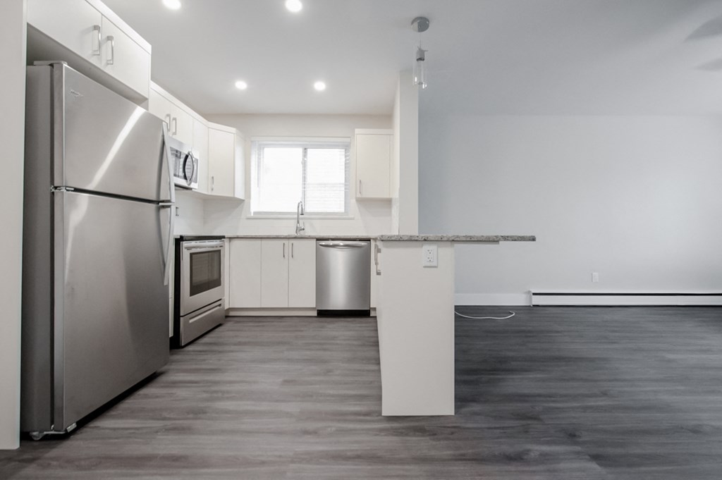 Kitchen at 585 Corydon Apartment Suites for rent