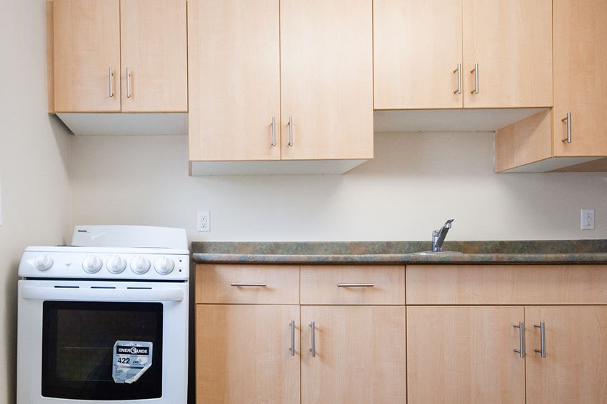 Renovated Two Bedroom Kitchen at 331 Marion Apartment Suites for rent in Winnipeg, MB - Photo Gallery
