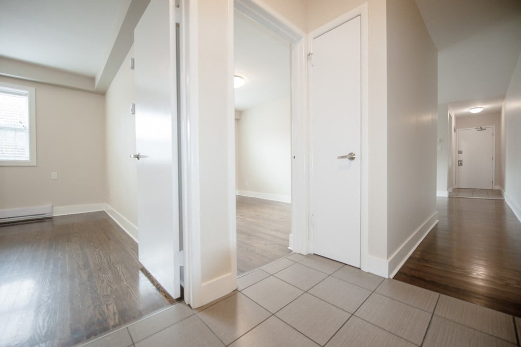 Hallway With Closet Storage at 700 Corydon Apartment, Apartment for Rent in Winnipeg