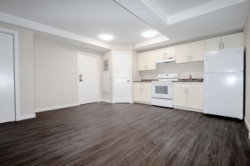 Kitchen at 105 Clarke Apartment Suites for rent in the Osborn Village area