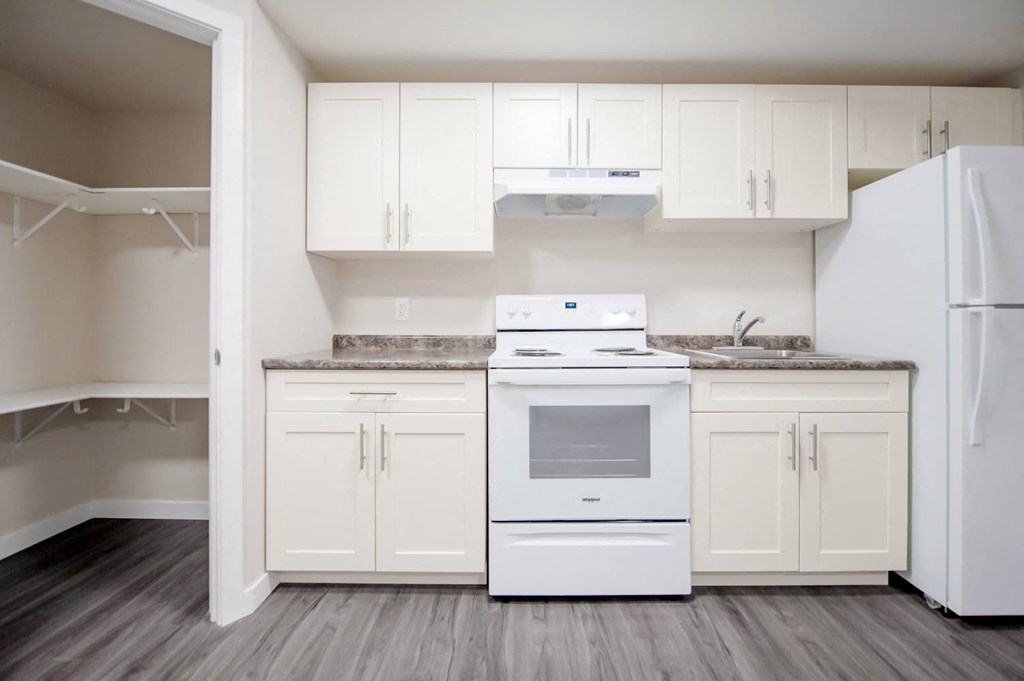 Kitchen at 105 Clarke Apartment Suites in the Osborne Village