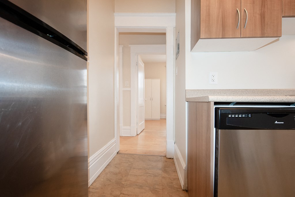 Kitchen at 980 Wolseley Apartment Suites