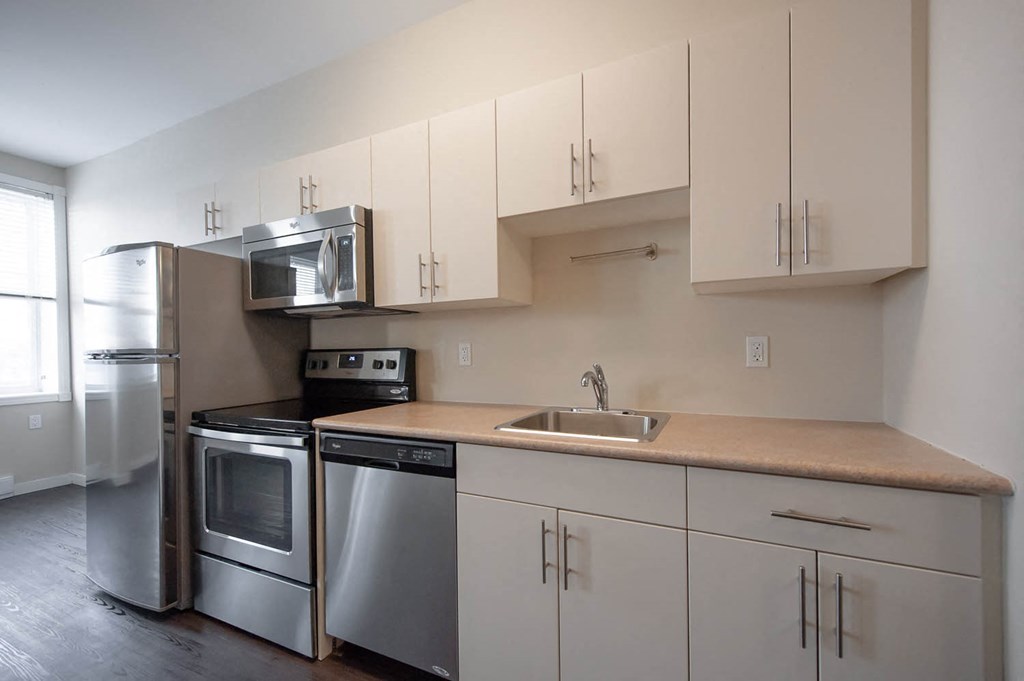 Kitchen Area at 300 Tache Apartment, Winnipeg, MB.