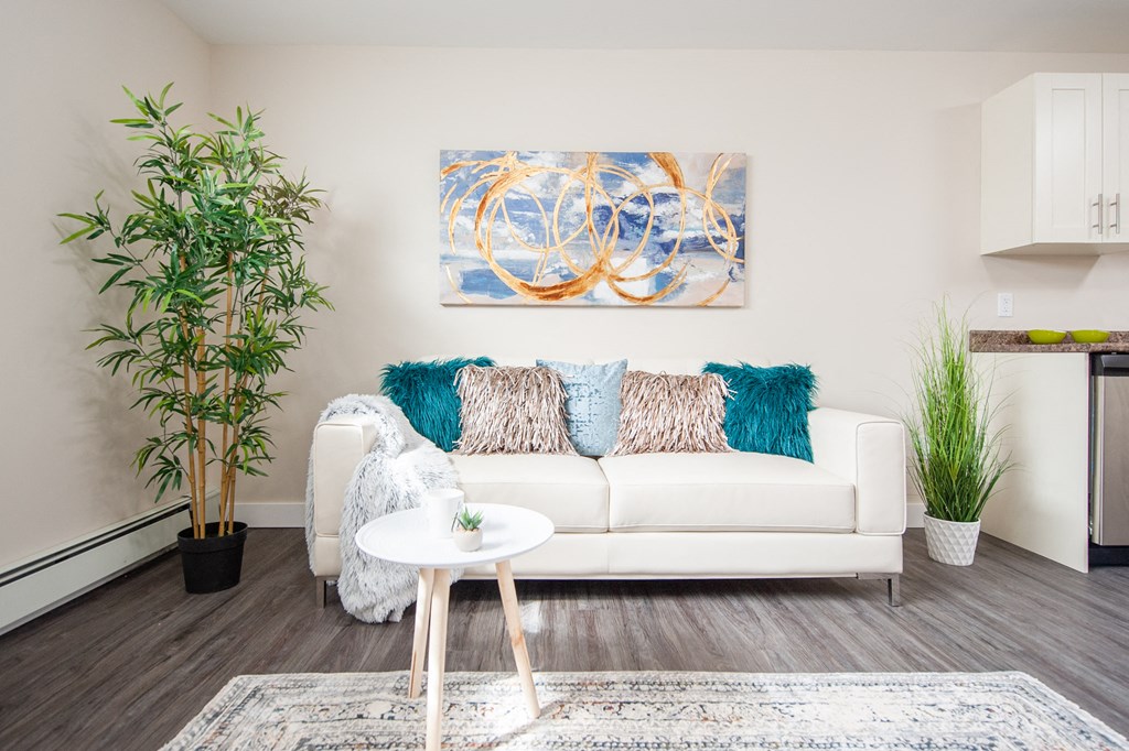 Renovated Living Room at 5 Valhalla Apartment, Apartments for Rent in Winnipeg