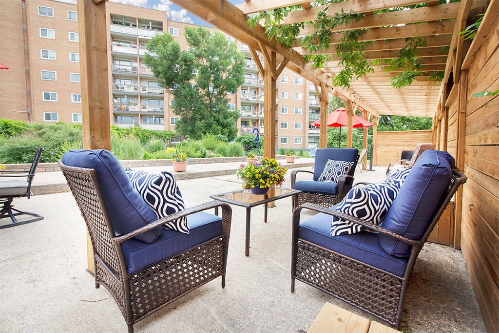 Patio Chairs at 1310 Archibald Apartments, Winnipeg, MB R2J 0Z4