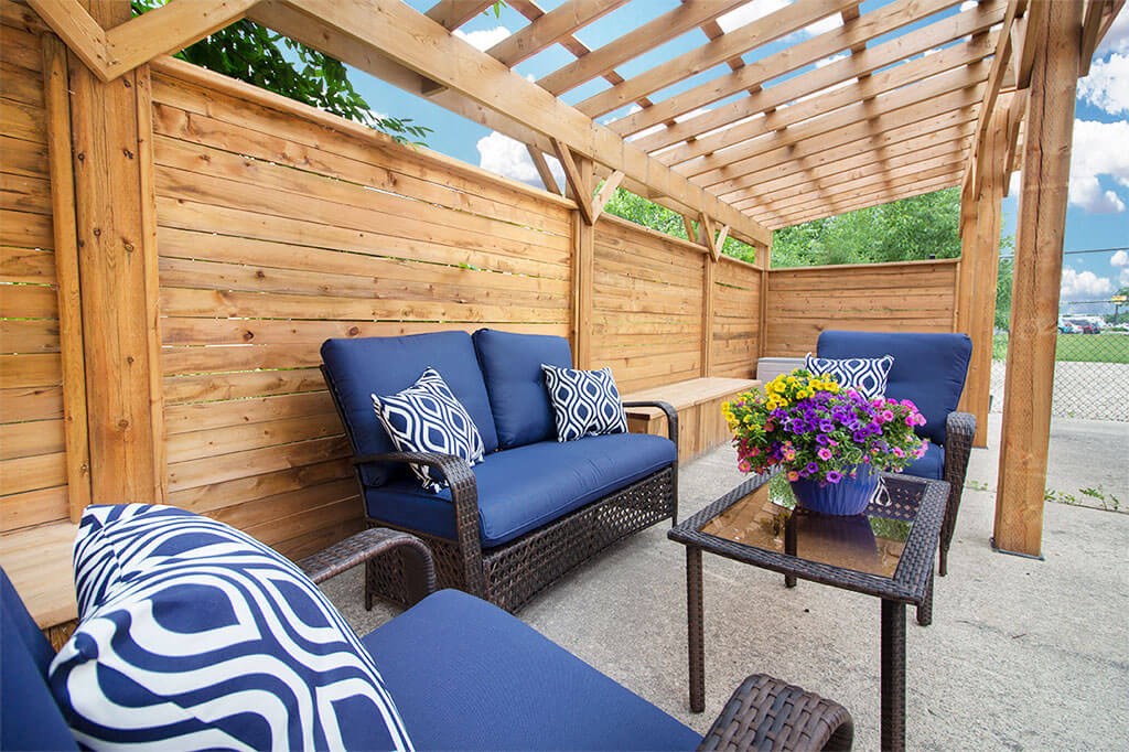 Patio Chairs at 1310 Archibald Apartments, Winnipeg, MB R2J 0Z4