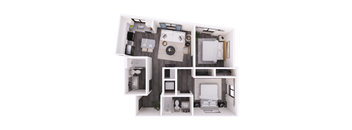 the 1100 floor plan  studio