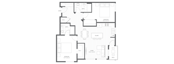 Two Bed Two Bath Floor Plan at Harbor Heights 55+ Community, Olympia, WA