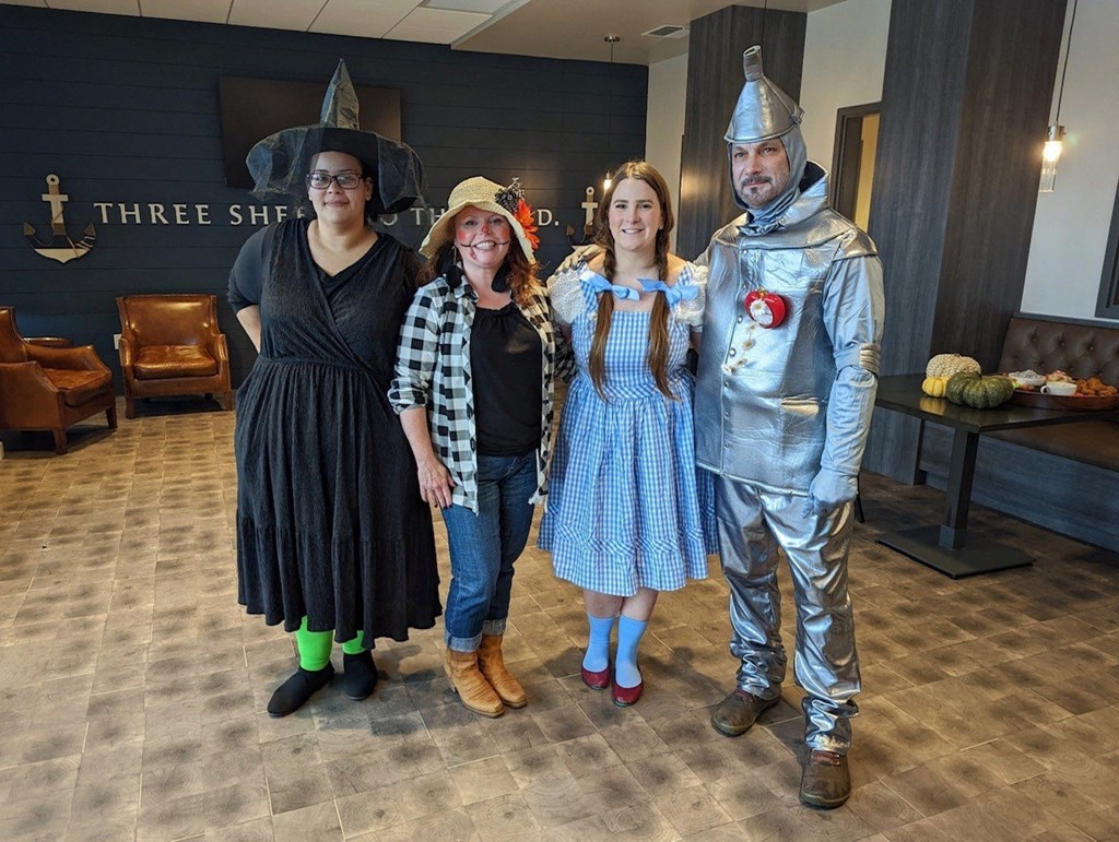Harbor Heights team in costume  at Harbor Heights 55+ Community, Olympia, Washington