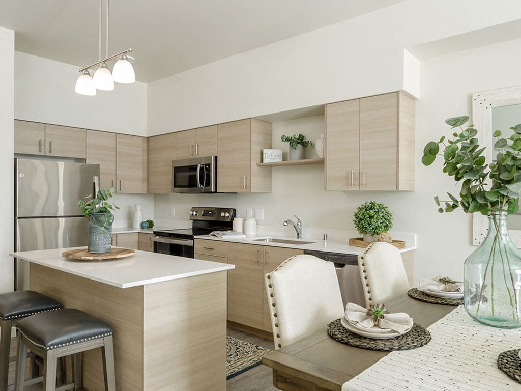 Kitchen With Dining Area at Harbor Heights 55+ Community, Olympia, Washington