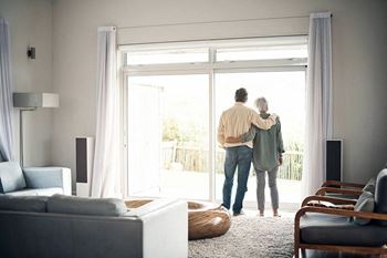 Couple in Condo at Harbor Heights 55+ Community, Washington