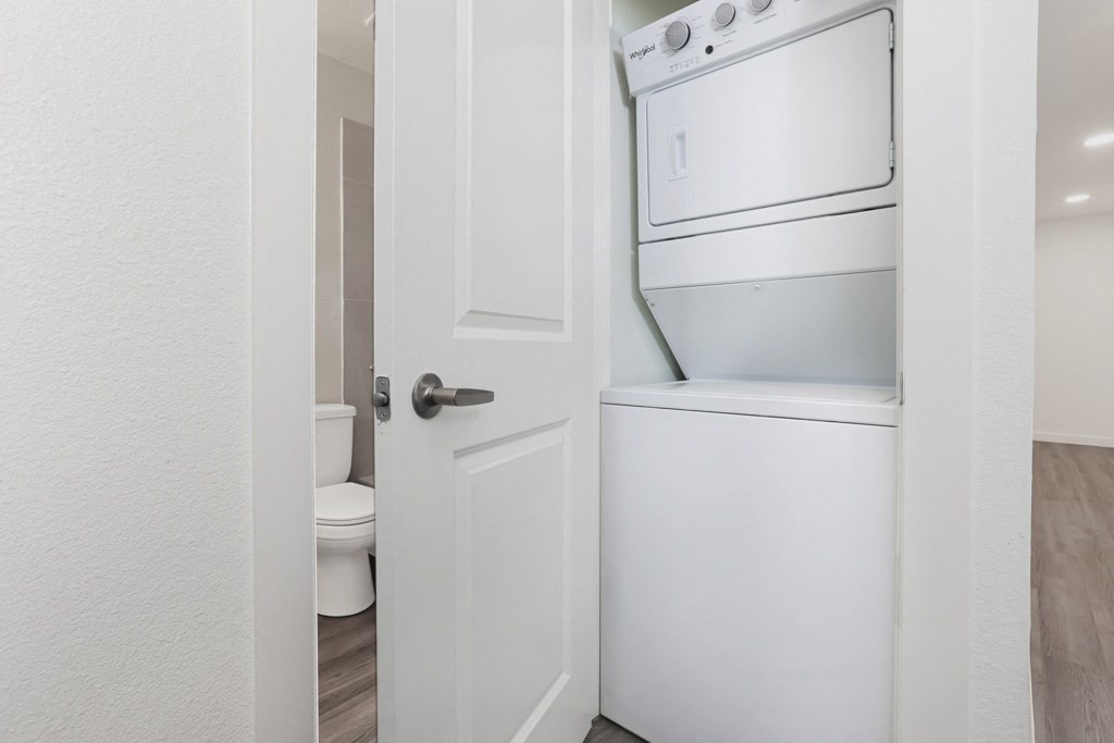 our apartments have a laundry room with a washer and dryer