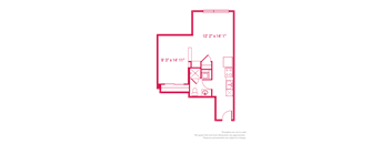 1 bedroom 1 bathroom Floor plan Z at ArtHouse, Washington, 98121