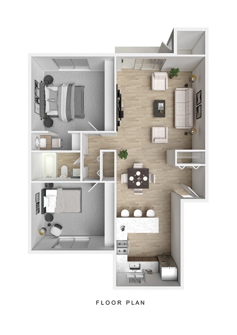 One bedroom floor plan at Chalet, Springfield, 97477