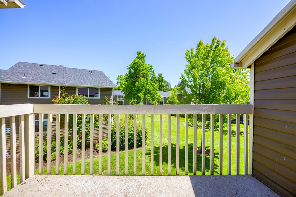 the view from the front porch of our apartments at Chalet, Springfield, 97477