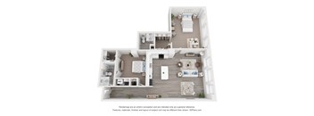 bedroom floor plan an in 3d