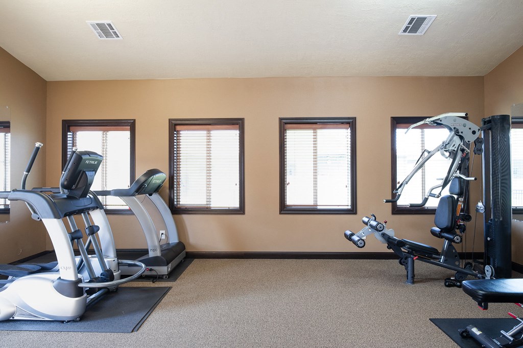 the gym at the village apartments