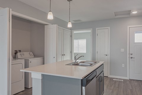 kitchen with laundry