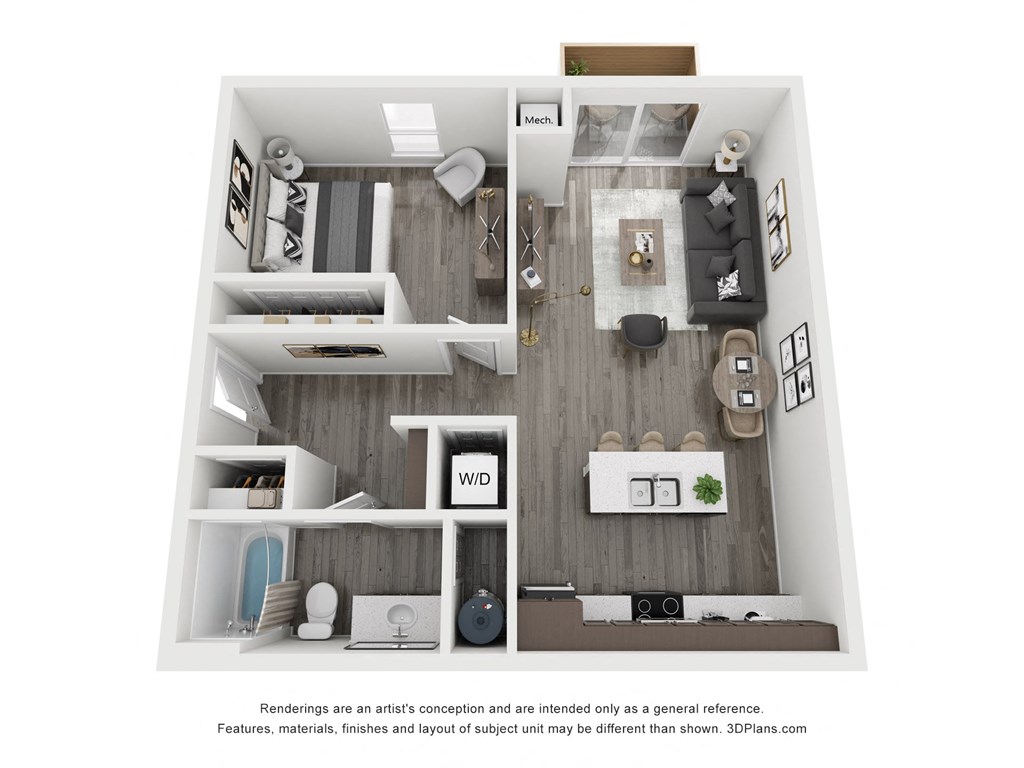 a 1 bedroom floor plan  summit 303