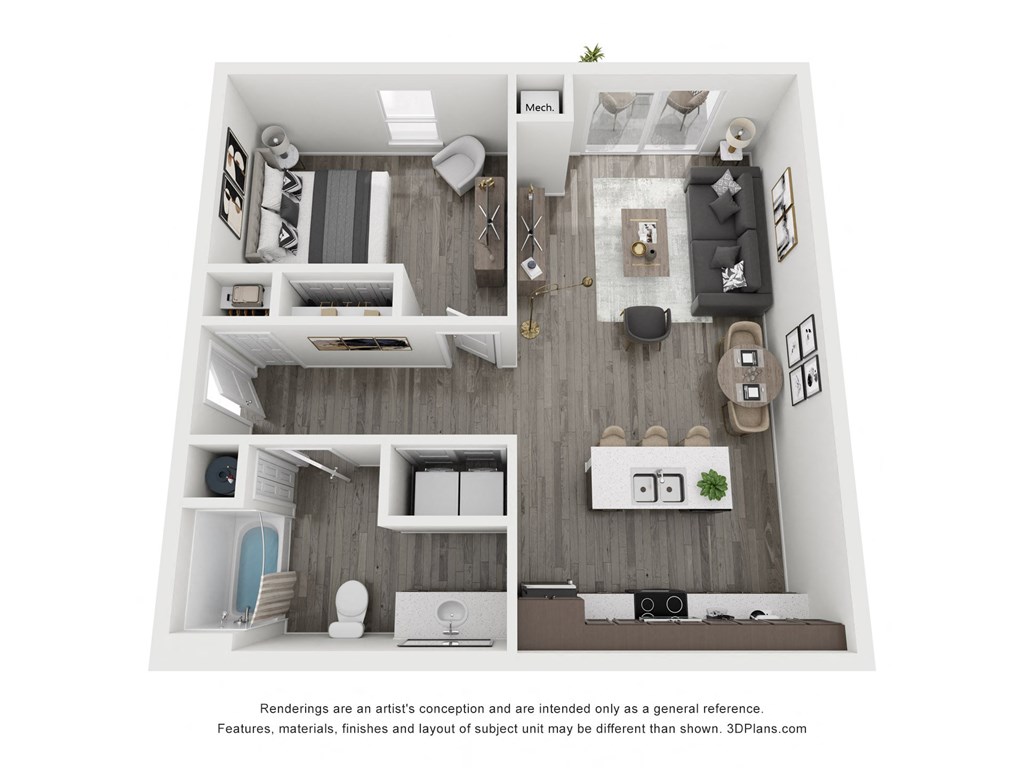 a 1 bedroom floor plan  sierra  2100 sq ft