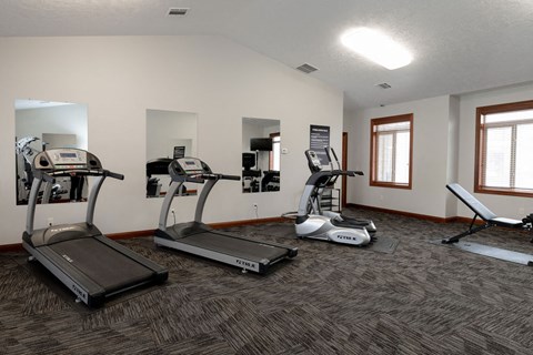 the gym at the preserve at polk apartments
